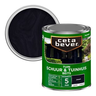 Cetabever Dekkend Schuur- & Tuinhuis Beits Zwart 750 Ml