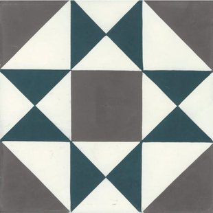 Vintage Tegel Grenelle - Blauw - Cementlook - 20x20 Cm - 0,52 M²