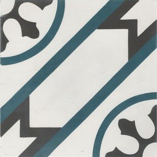 Vintage Tegel Kashba Rondo - Blauw - Cement - 20x20 Cm - 0,52 M²