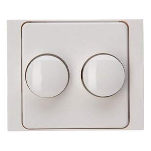 Sencys Duo-dimmerplaat Yukon Wit