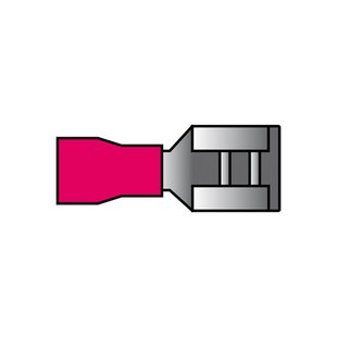 Carpoint Vlakstekerhuls 541 Rood 6,3x0,8mm - 10 Stuks