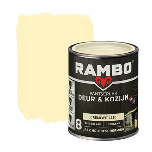 Rambo Pantserlak Deur En Kozijn Dekkend Zijdeglans 1110 Crèmewit 0,75l