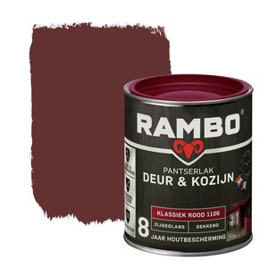 Rambo Pantserlak Deur En Kozijn Dekkend Zijdeglans 1106 Klassiekrood 0,75l