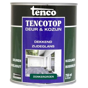 Tenco Tencotop Verfbeits Deur & Kozijn Dekkend Zijdeglans Donkergroen 0,75l