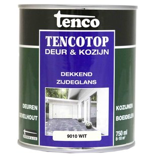 Tenco Tencotop Verfbeits Dekkend Zijdeglas Ral9010 0,75l