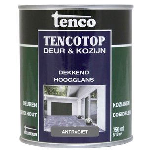 Tenco Tencotop Deur & Kozijn Beits Hoogglans Antraciet 0,75l