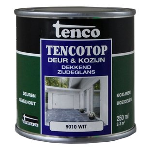 Tenco Tencotop Deur & Kozijn Beits Zijdeglans Wit 9010 0,25l