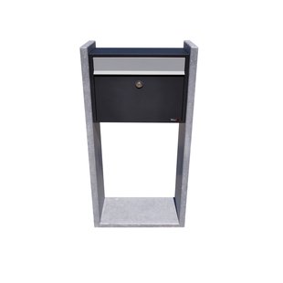 Brievenbus Gent - Natuursteen - Zwart - 45x100x18cm