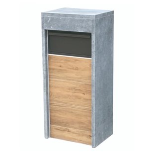 Vasp Pakketbrievenbus Alicante - Natuursteen En Staal - Antraciet, Blauw, Grijs - 48x102x34cm