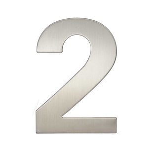 Avenue Zelfklevend Cijfer - 2 - Rvs - 14x17cm