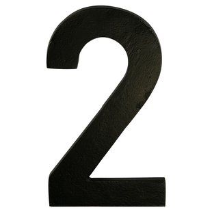 Avenue Zelfklevend Cijfer - 2 - Staal - Zwart - Hoogte 15cm