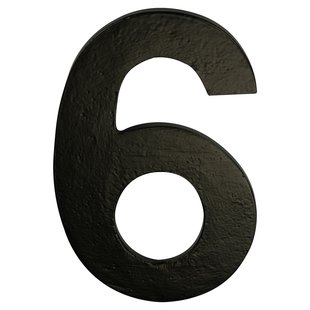 Avenue Zelfklevend Cijfer - 6 - Staal - Zwart - Hoogte 15cm