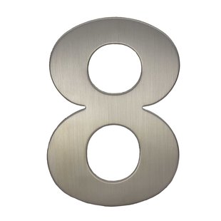 Avenue Zelfklevend Cijfer - 8 - Rvs - Hoogte 15cm