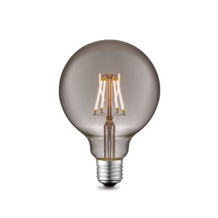 Home Sweet Home Ledfilamentlamp Globe - Smoke - D9,5cm - Dimbaar - Warm Wit - E27 - 6w