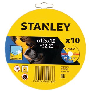 Stanley Slijpschijf Rvs Sta38257-xj Ø125mm 10 Stuks