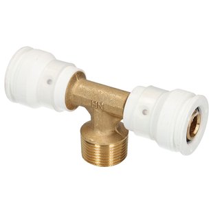 Sanivesk Meerlagen Push T-stuk 20mmx3/4mx20mm