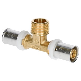 Sanivesk Meerlagen Pers T-stuk Overgang 16mmx1/2mx16mm