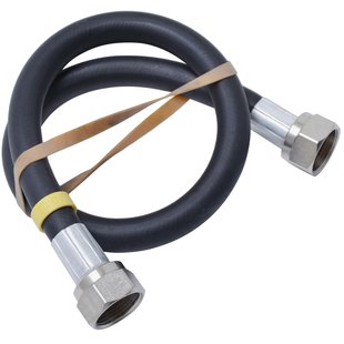 Sanivesk Rubberen Gasslang Zwart Wartel M24x80cm