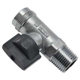 Sanivesk Kogelkraan Gas Recht M24 X 1/2 M Chroom Vlinder