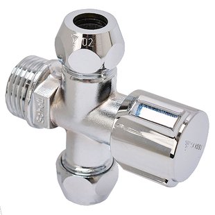 Schell Hoekstopkraan Met Dubble Uitloop En Rozet 10mm X 1/2 Buitendraad X 10mm Chroom