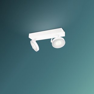 Philips Plafondspot Clockwork Wit 2x4,5w