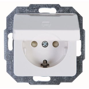 Sencys Inbouwstopcontact Ottawa Met Aarde (randaarde) 1-polig Wit Ip20