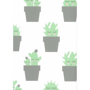 Vliesbehang Fabulous World 67102-2 - Grijs - Groen - Wit - 10,00m X 52cm