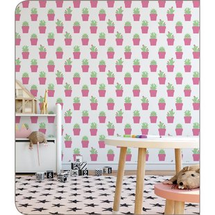 Vliesbehang Fabulous World 67102-3 - Roze - Groen - Wit - 10,00m X 52cm