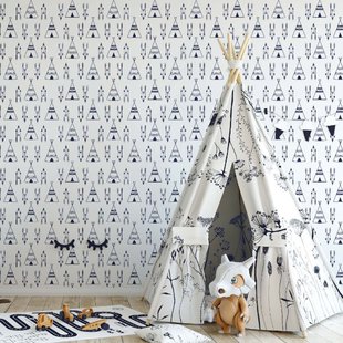 Vliesbehang Fabulous World 67107-4 - Donkerblauw - Wit - 10,00 M X 52 Cm