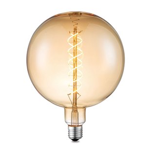 Home Sweet Home Ledfilamentlamp Globe 1 - Amber - D18cm - Dimbaar - Warm Wit - E27 - 4w