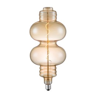 Home Sweet Home Ledfilamentlamp Spiral - Amber - D18cm - Dimbaar - Warm Wit - E27 - 4w