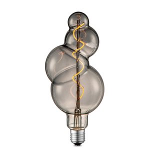 Home Sweet Home Ledfilamentlamp Bubble Spiral - Smoke - D11cm - Dimbaar - Warm Wit - E27 - 4w