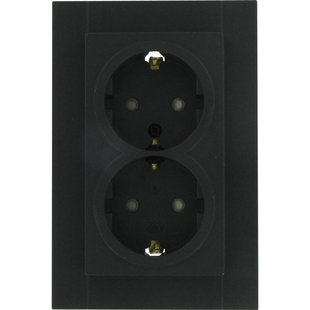 Kopp Inbouwstopcontact Athenis Met Aarde (randaarde) 2-polig Antraciet Ip20