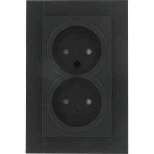 Kopp Inbouwstopcontact Athenis Ongeaard 2-polig Antraciet Ip20