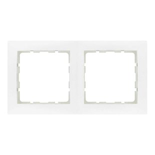 Berker Afdekraam S1 2-voudig Mat-wit