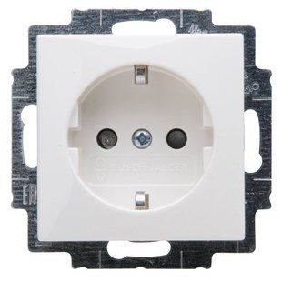 Busch Jaeger Inbouwstopcontact Balance Met Aarde (randaarde) 1-polig Wit Ip20