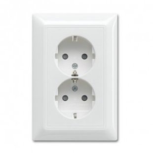 Busch Jaeger Inbouwstopcontact Balance Met Aarde (randaarde) 2-polig Wit Ip20