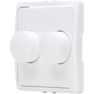 Kopp Duo-dimmerplaat Paris Arctic Wit