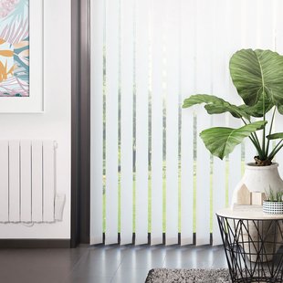 Madeco 4115 Verticale Lamellen Compleet Lichtdoorlatend Wit 12,7 X 260 Cm + Rail 200 Cm