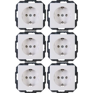 Kopp Inbouwstopcontact Paris Met Aarde (randaarde) 1-polig Wit Ip20