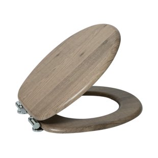 Aquavive Wc-bril - Mdf - Softclose - Verstelbaar - Donkere Eik