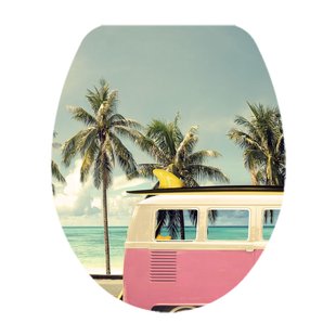 Aquavive Wc-bril - Duroplast - Softclose - Verstelbaar - Met Surfprint