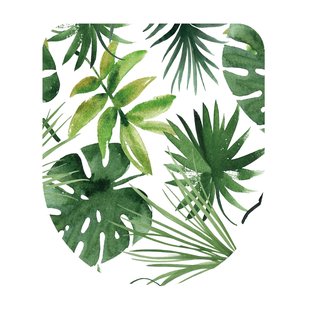 Aquazuro Wc-bril - Duroplast - D-vorm - Softclose - Verstelbaar - Quick Release - Met Tropische Print