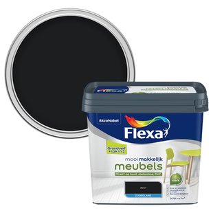 Flexa Lak Mooi Makkelijk Meubels Zijdeglans Zwart 750ml