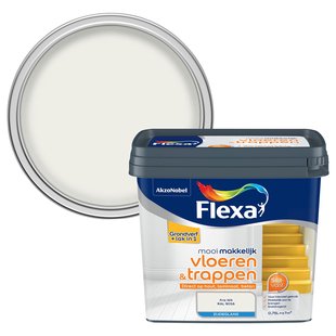 Flexa Lak Mooi Makkelijk Vloeren & Trappen Zijdeglans Ijswit 750ml