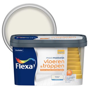 Flexa Lak Mooi Makkelijk Vloeren & Trappen Zijdeglans Gebroken Wit 2,5l