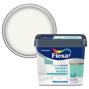 Flexa Lak Mooi Makkelijk Keukenkasten Zijdeglans Wit 750ml
