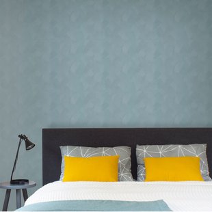 Decomode Vliesbehang Basic Stuc - Grijs - Blauw - 10,05m X 52cm