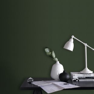 Decomode Vliesbehang Uni Elegant Leaves - Donkergroen - 10,05m X 52cm