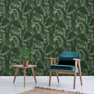 Decomode Vliesbehang Elegant Leaves - Groen - 10,05m X 52cm